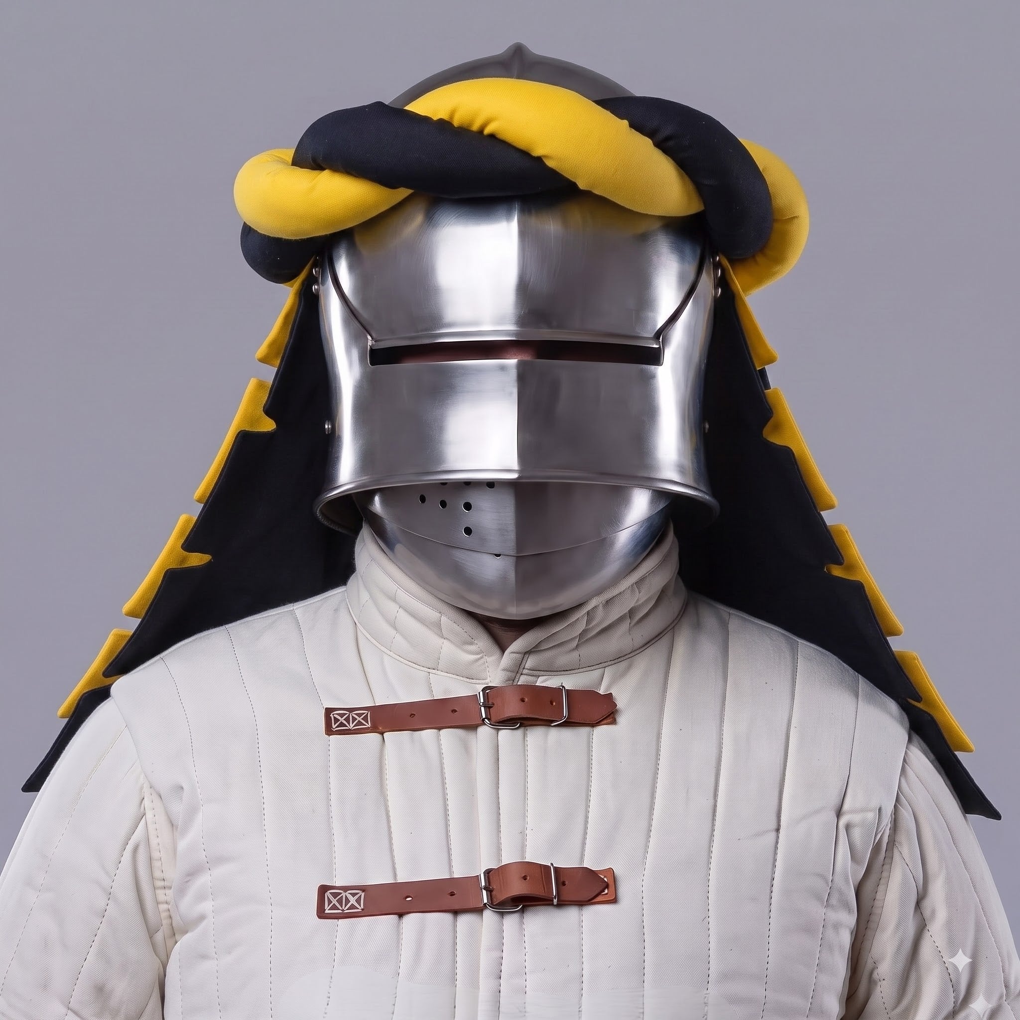Blue & White Medieval Helmet Torse – Heraldic Wreath
