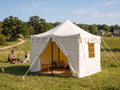Medieval Canvas Pavilion Tent – White Historical Reenactment Camping & LARP Tent