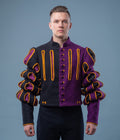 Men’s Renaissance Landsknecht Doublet Jacket – Puff Sleeve Medieval Costume