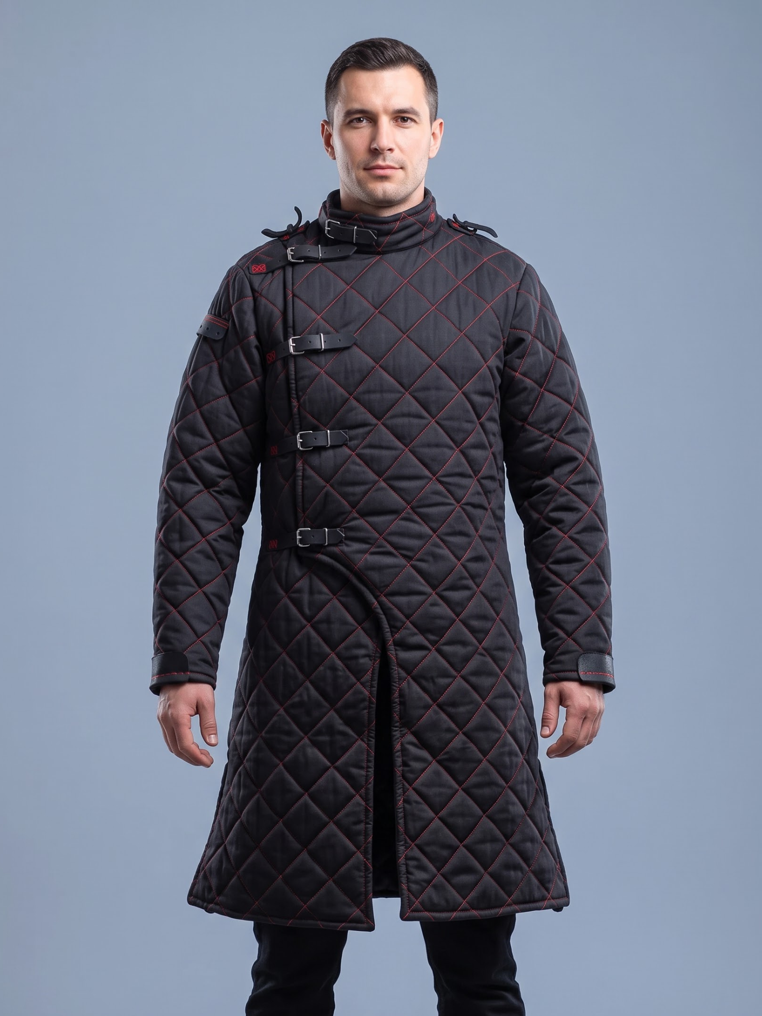 Quilted Gambeson Aketon Coat For Men | LARP|SCA|HEMA|Reenactment