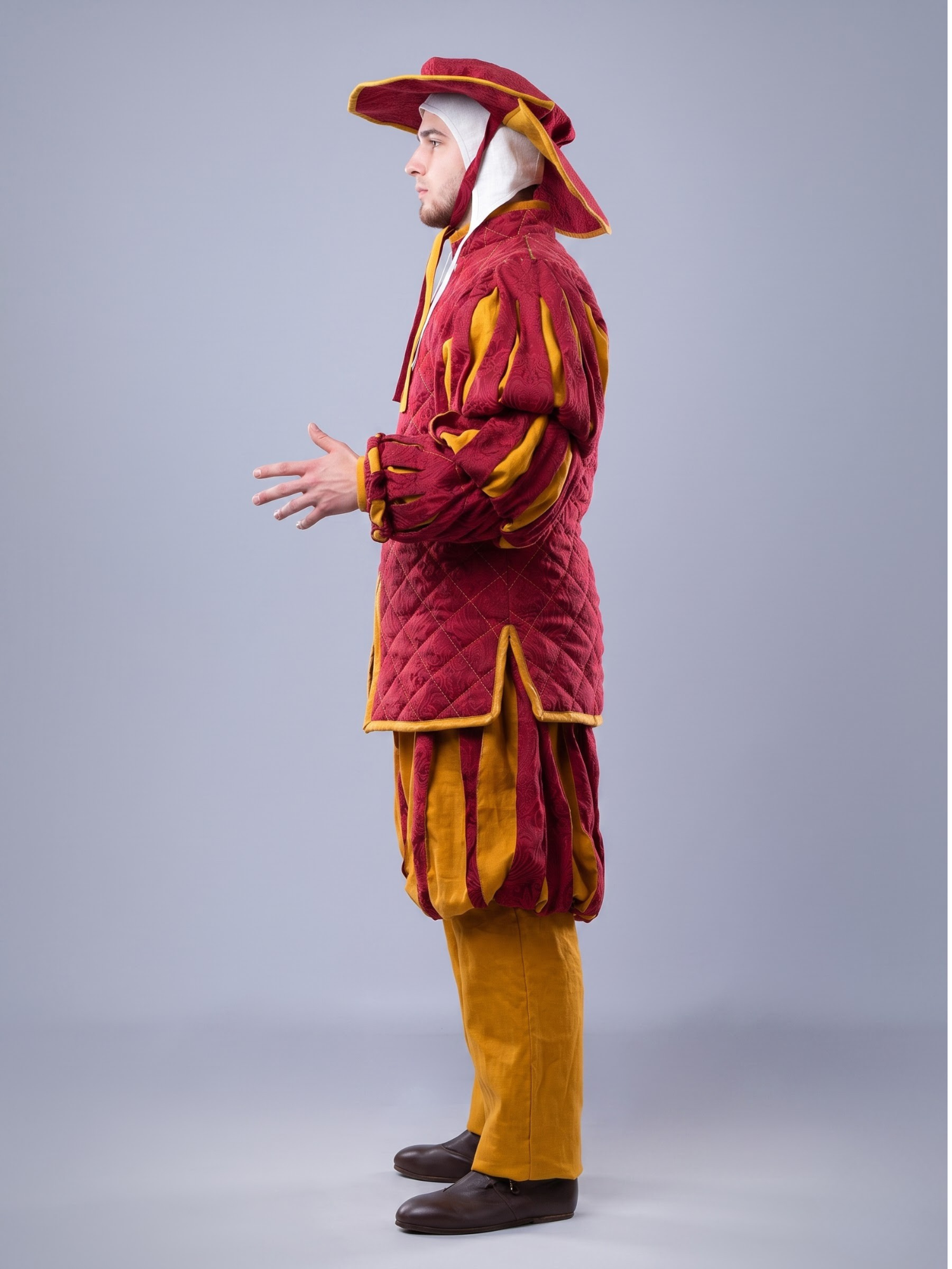 Men’s Renaissance Landsknecht Padded Set Costume – Tudor Court Nobleman Outfit