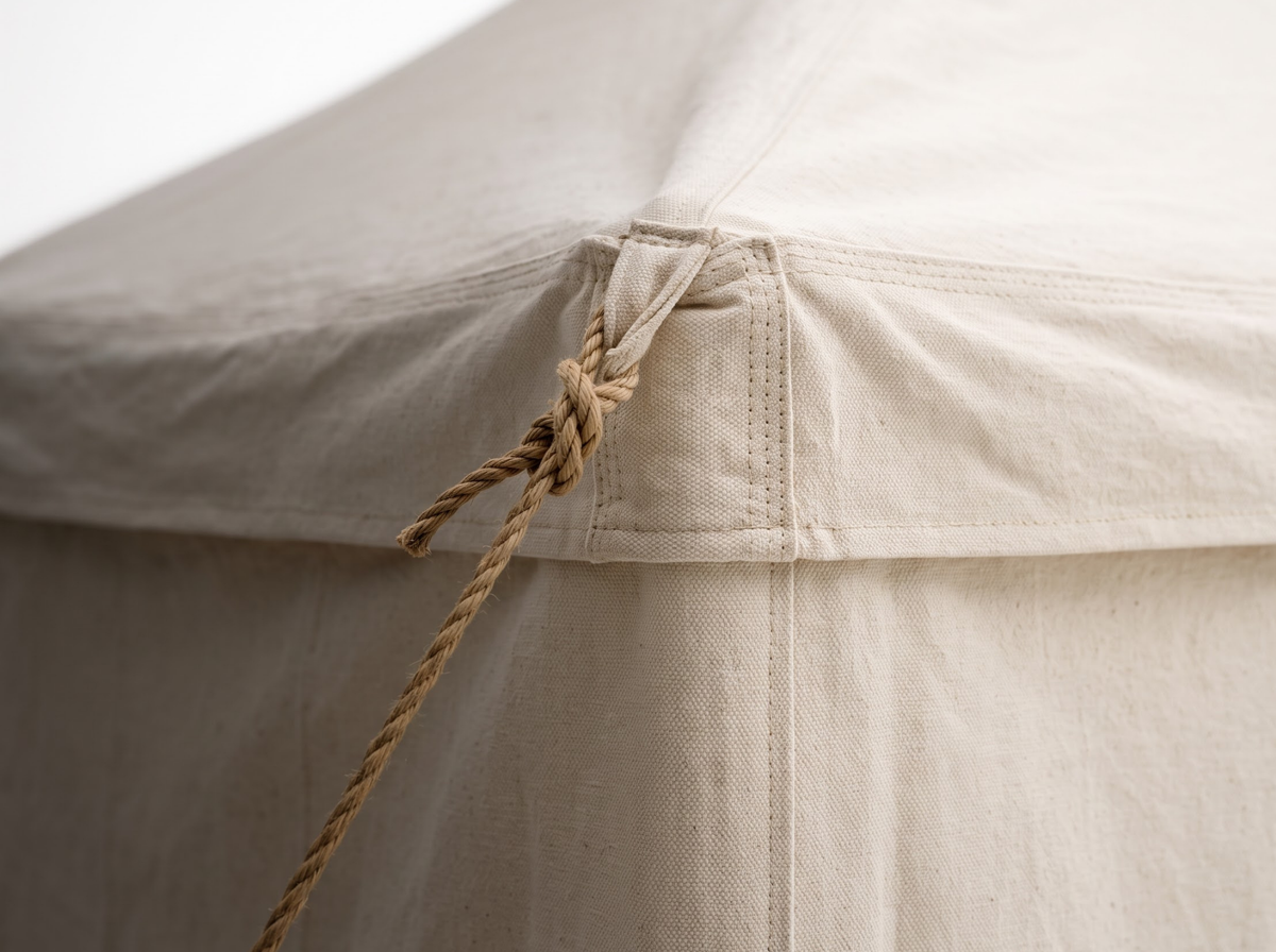 Medieval Canvas Pavilion Tent – White Historical Reenactment Camping & LARP Tent
