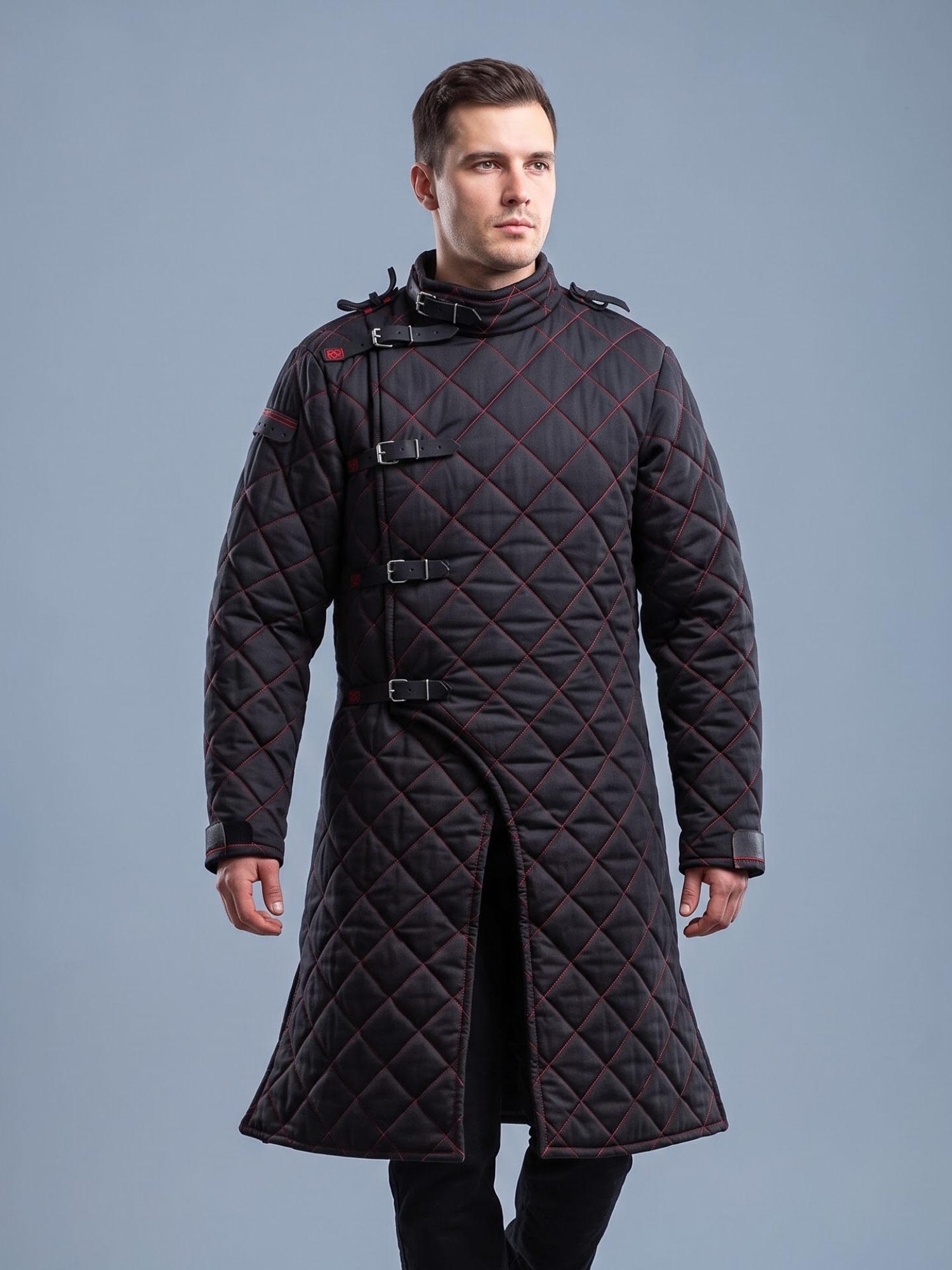 Quilted Gambeson Aketon Coat For Men | LARP|SCA|HEMA|Reenactment