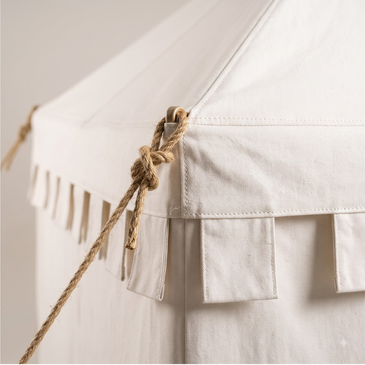 Medieval Canvas Pavilion Tent – White Historical Reenactment Camping & LARP