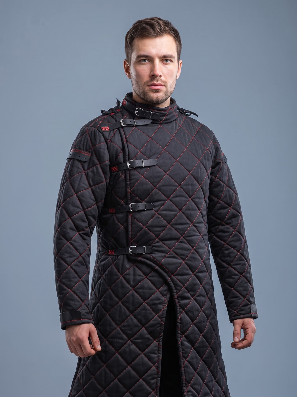 Quilted Gambeson Aketon Coat For Men | LARP|SCA|HEMA|Reenactment