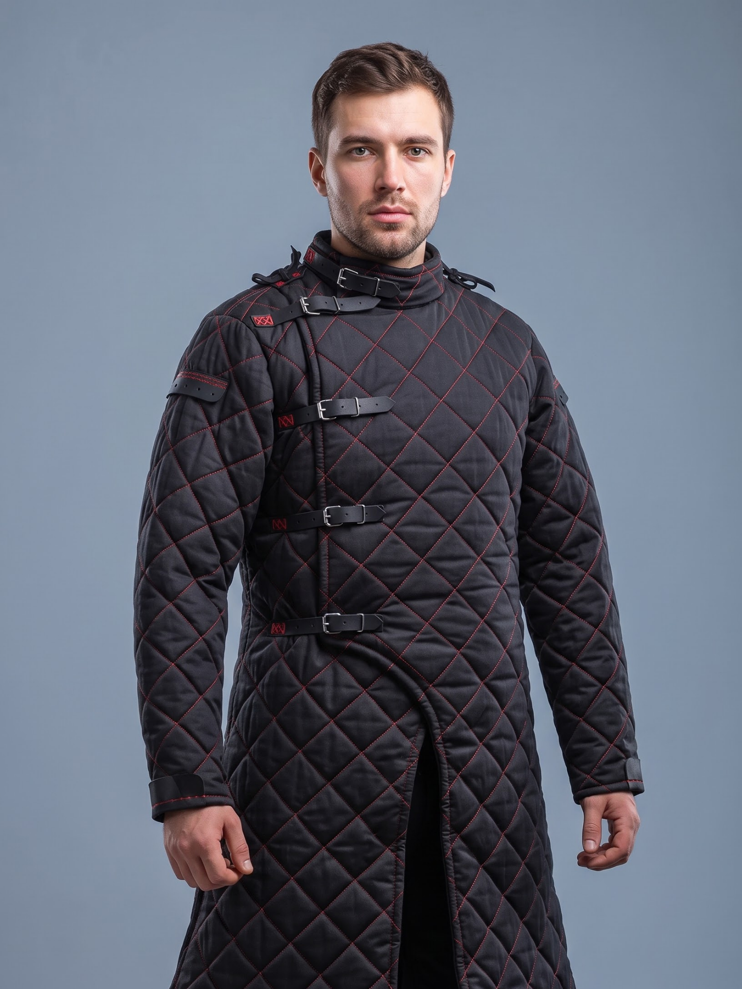 Quilted Gambeson Aketon Coat For Men | LARP|SCA|HEMA|Reenactment