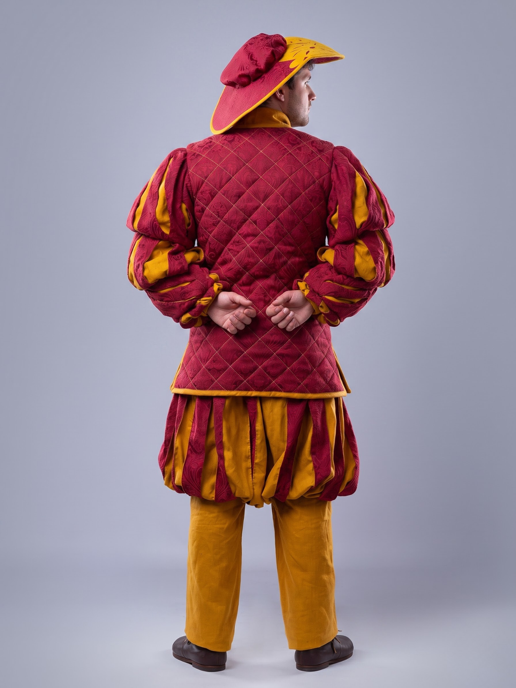 Men’s Renaissance Landsknecht Padded Set Costume – Tudor Court Nobleman Outfit