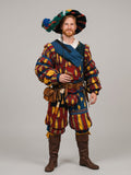 Men’s Multicolor Renaissance Gambeson – Landsknecht Padded Costume