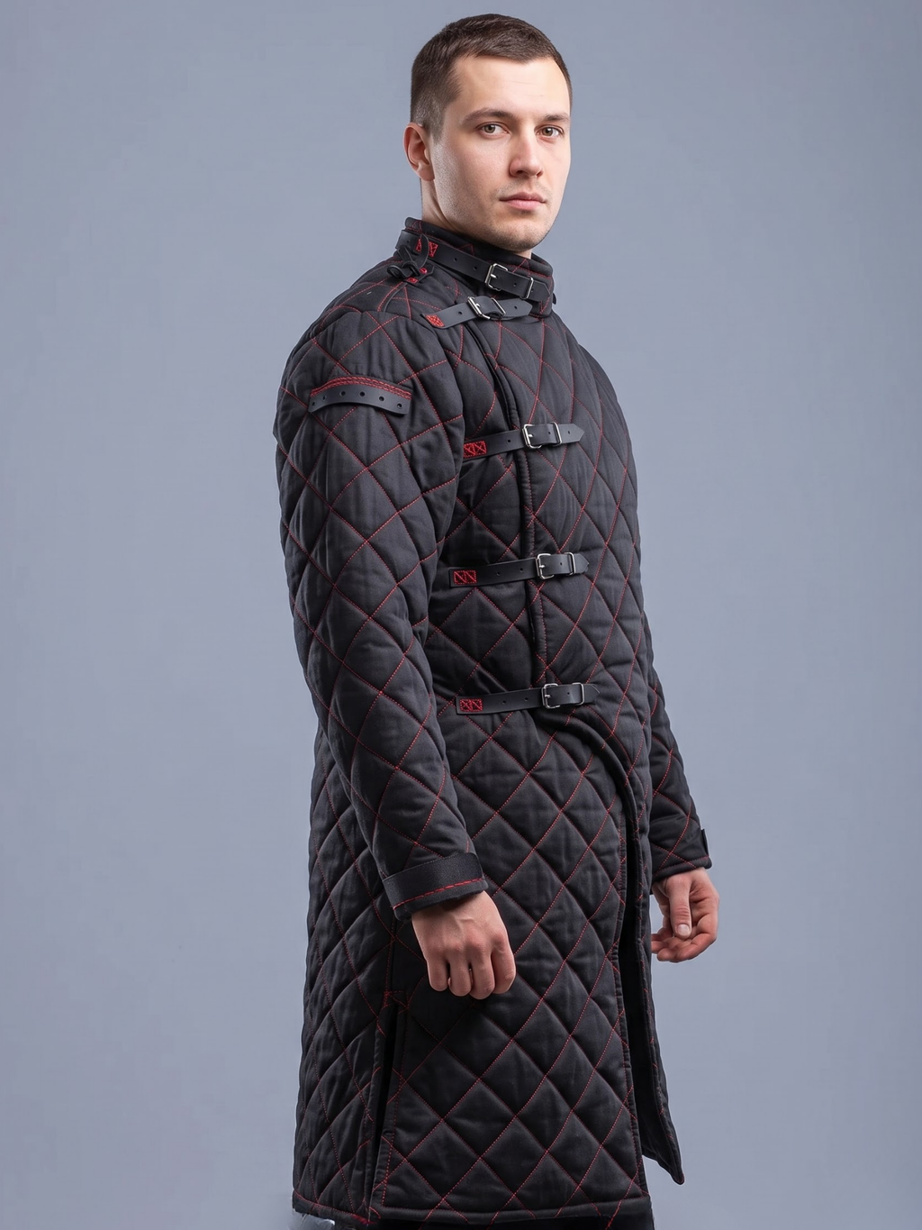 Quilted Gambeson Aketon Coat For Men | LARP|SCA|HEMA|Reenactment