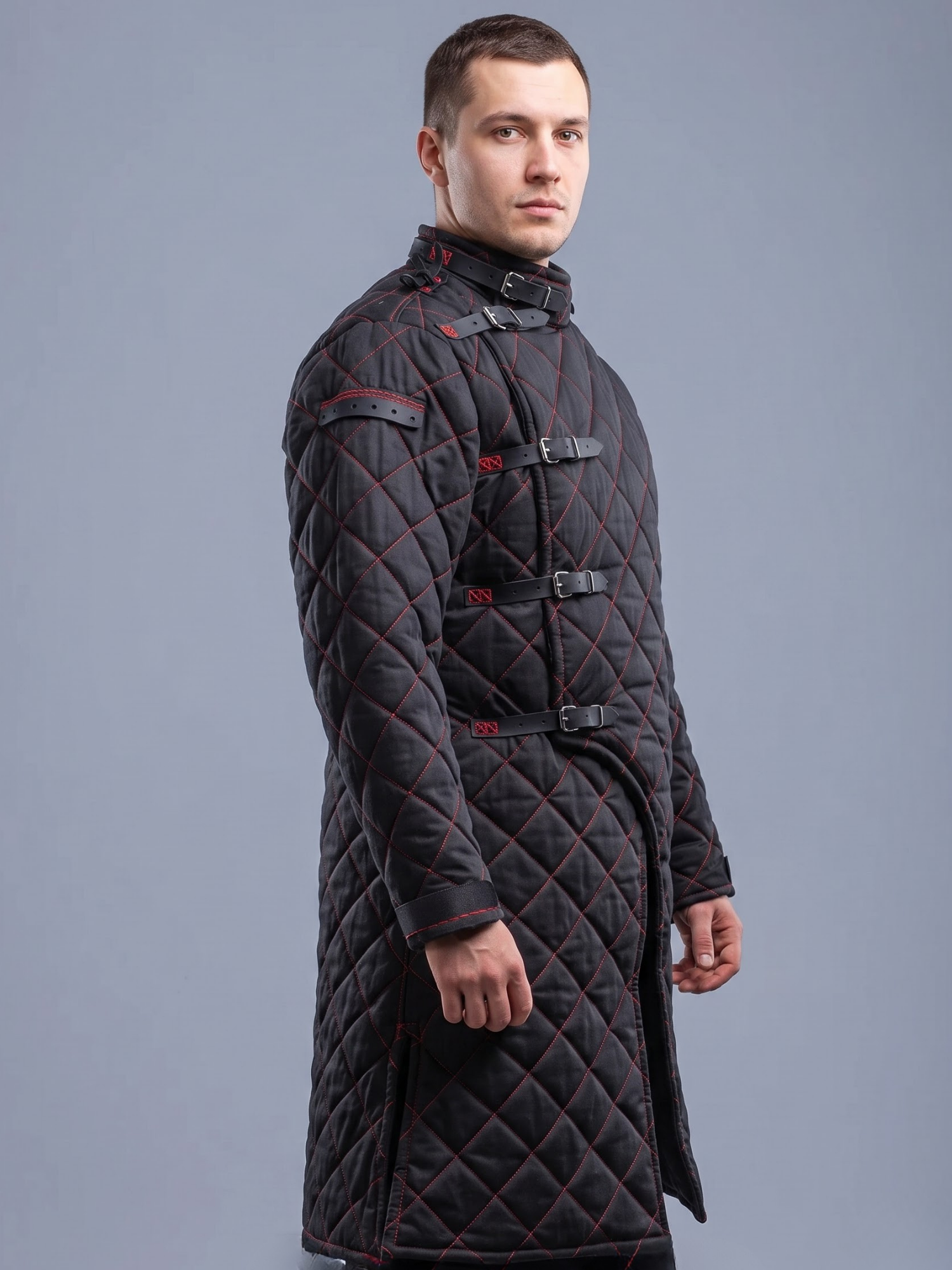 Quilted Gambeson Aketon Coat For Men | LARP|SCA|HEMA|Reenactment
