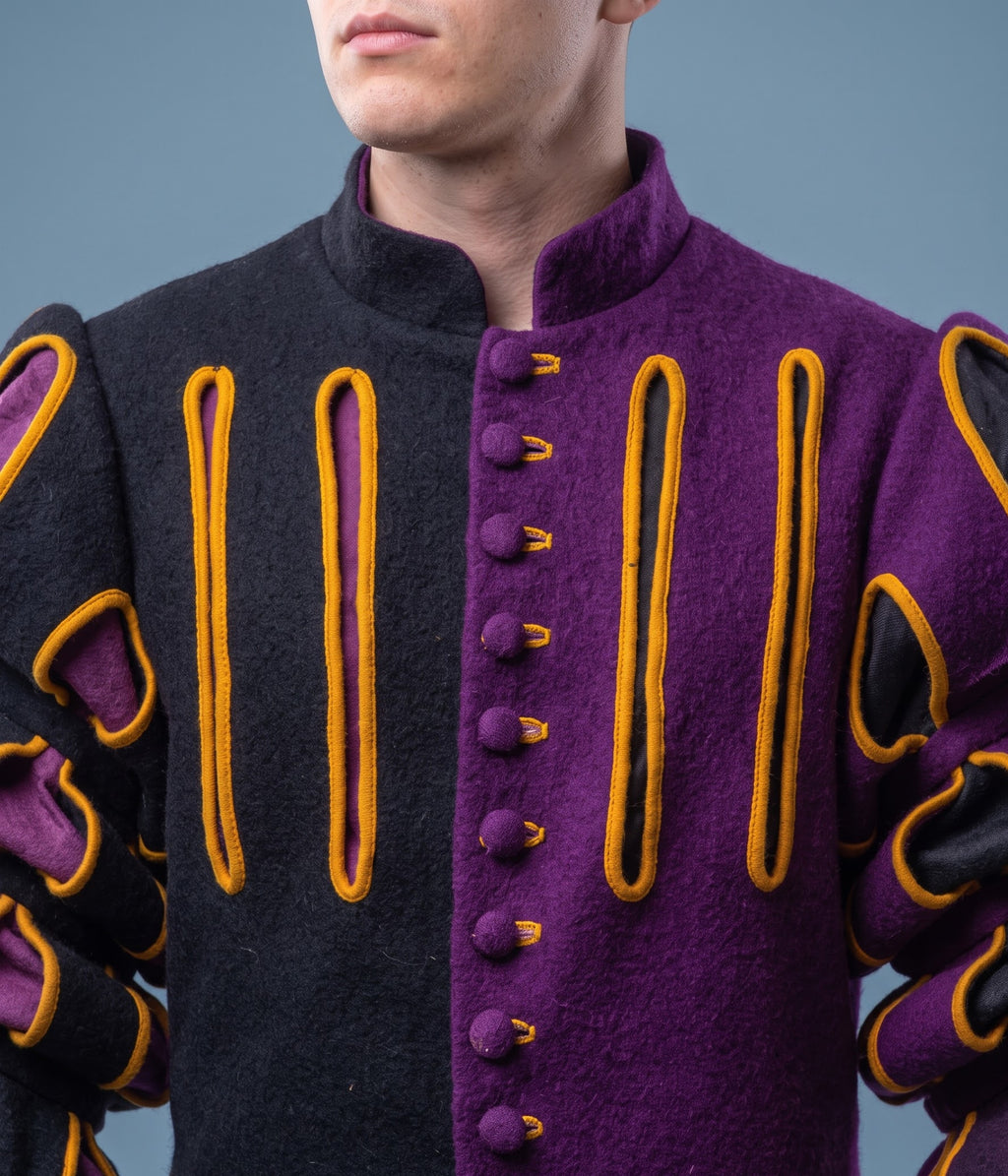 Men’s Renaissance Landsknecht Doublet Jacket – Puff Sleeve Medieval Costume