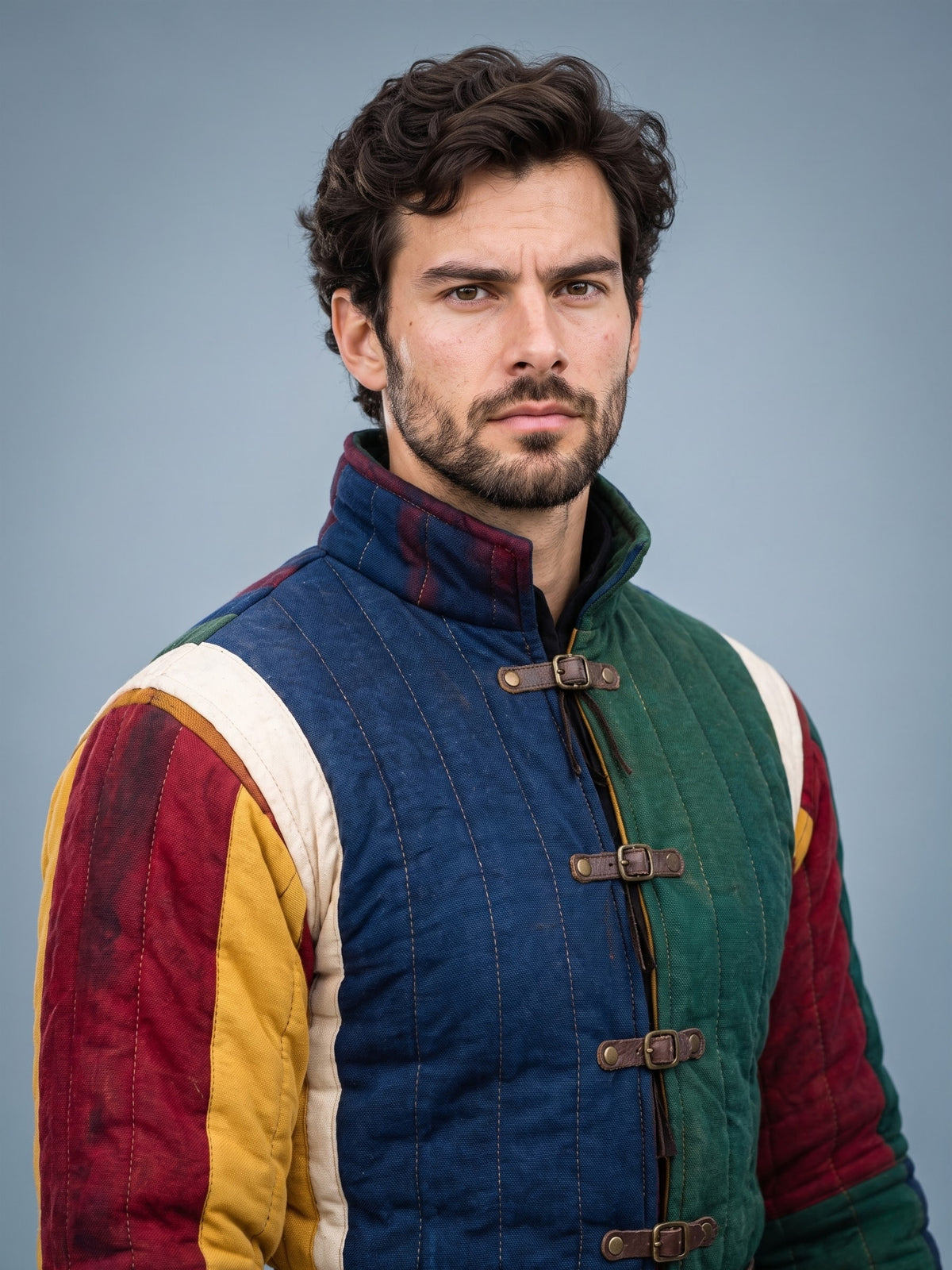 Multicolor Men’s Gambeson – Medieval Padded Armor Jacket | HEMA, LARP & Reenactment