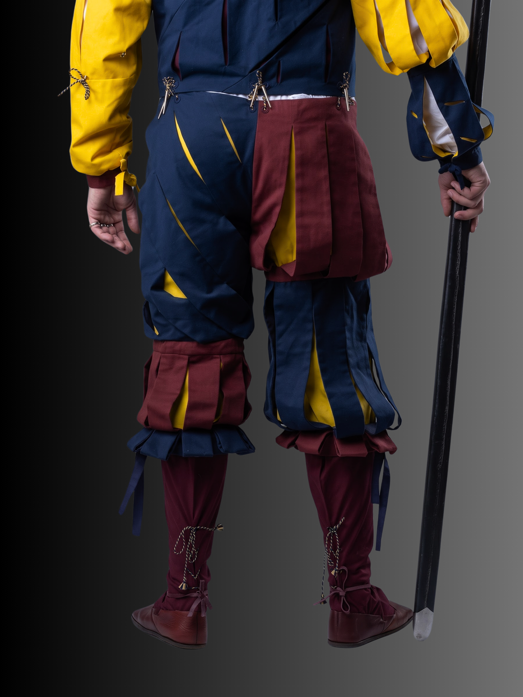 Men's Landsknecht Renaissance Costume with Slashed Doublet and Breeches
