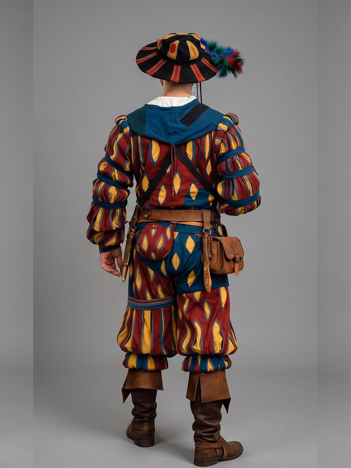 Men’s Multicolor Renaissance Gambeson – Landsknecht Padded Costume