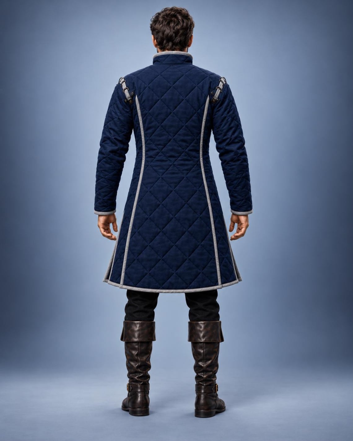 Men's Medieval Gambeson Coat, Quilted Padded Armor Jacket, LARP Reenactment Costume