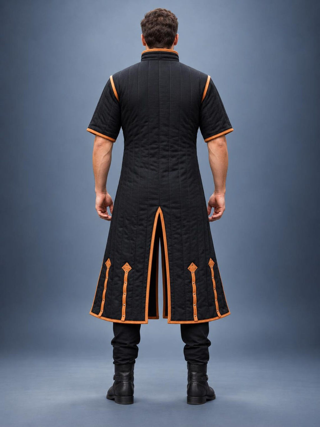 Men's Medieval Gambeson Coat, Quilted Padded Armor Jacket, LARP Reenactment Outfit