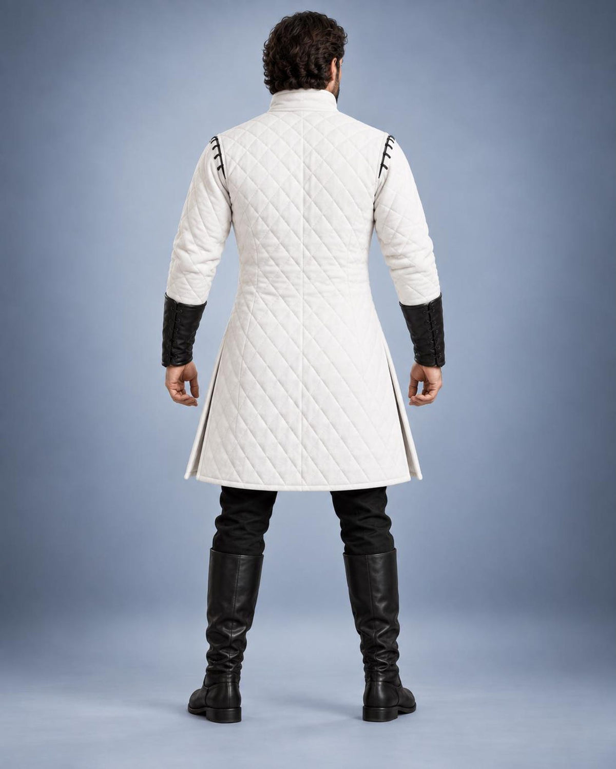 Men's Quilted Gambeson Coat, Medieval Armor Jacket, LARP Reenactment Costume
