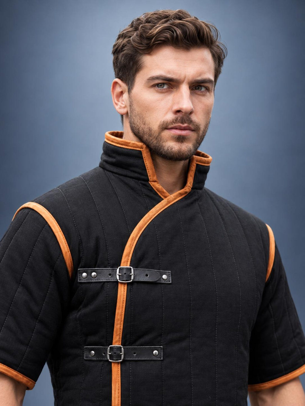 Men's Medieval Gambeson Coat, Quilted Padded Armor Jacket, LARP Reenactment Outfit