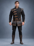 Men’s Medieval Gambeson Jacket Quilted Padded Armor Coat LARP Knight Costume Renaissance Reenactment Outfit