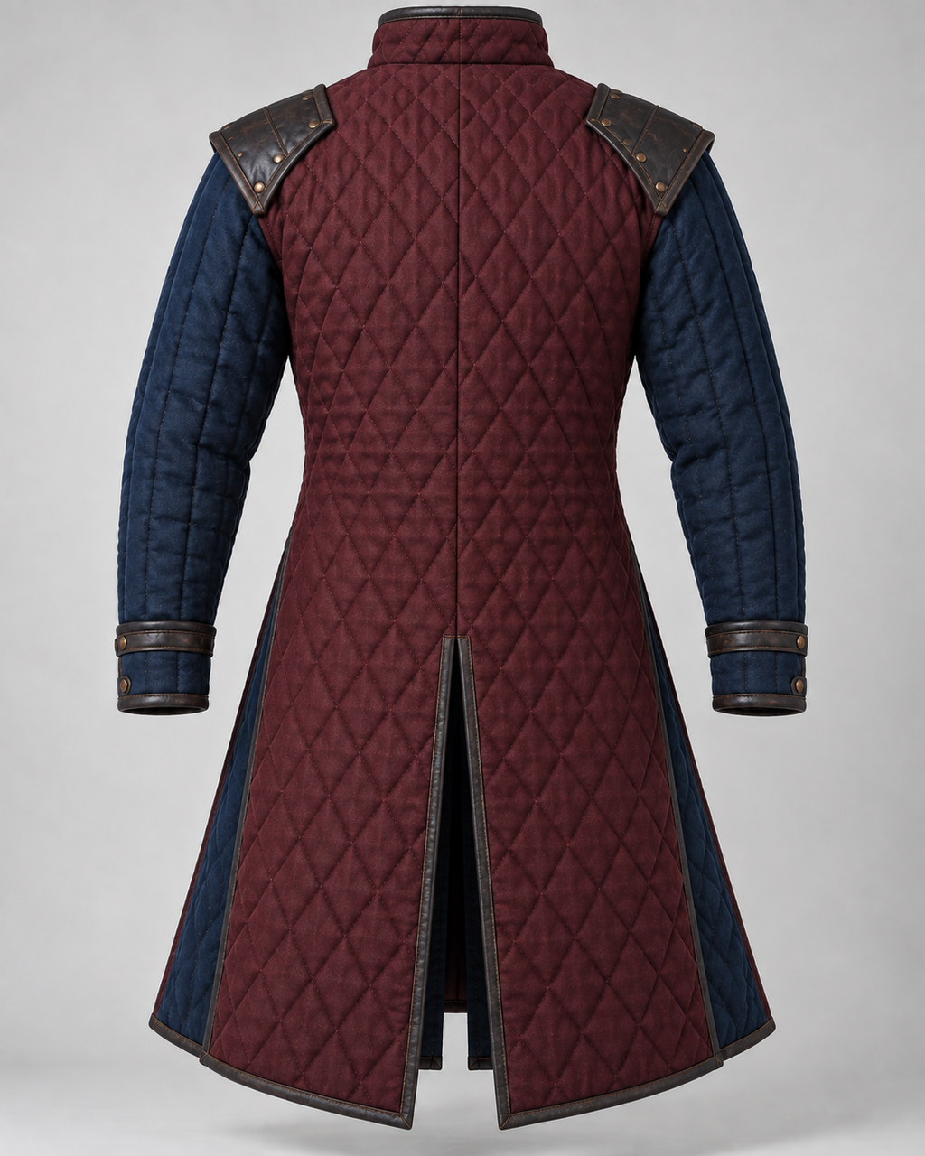 Men's Medieval Gambeson Quilted Armor Coat, LARP Reenactment Knight Costume, Renaissance Padded Jacket