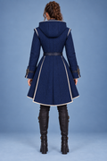 Women’s Medieval Gambeson Coat, Quilted Padded LARP Armor, Hooded Renaissance Jacket, Fantasy Reenactment Costume