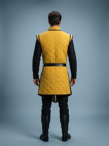 Men’s Medieval Gambeson, Quilted Padded Armor Tunic, LARP Warrior Costume, Reenactment Knight Outfit