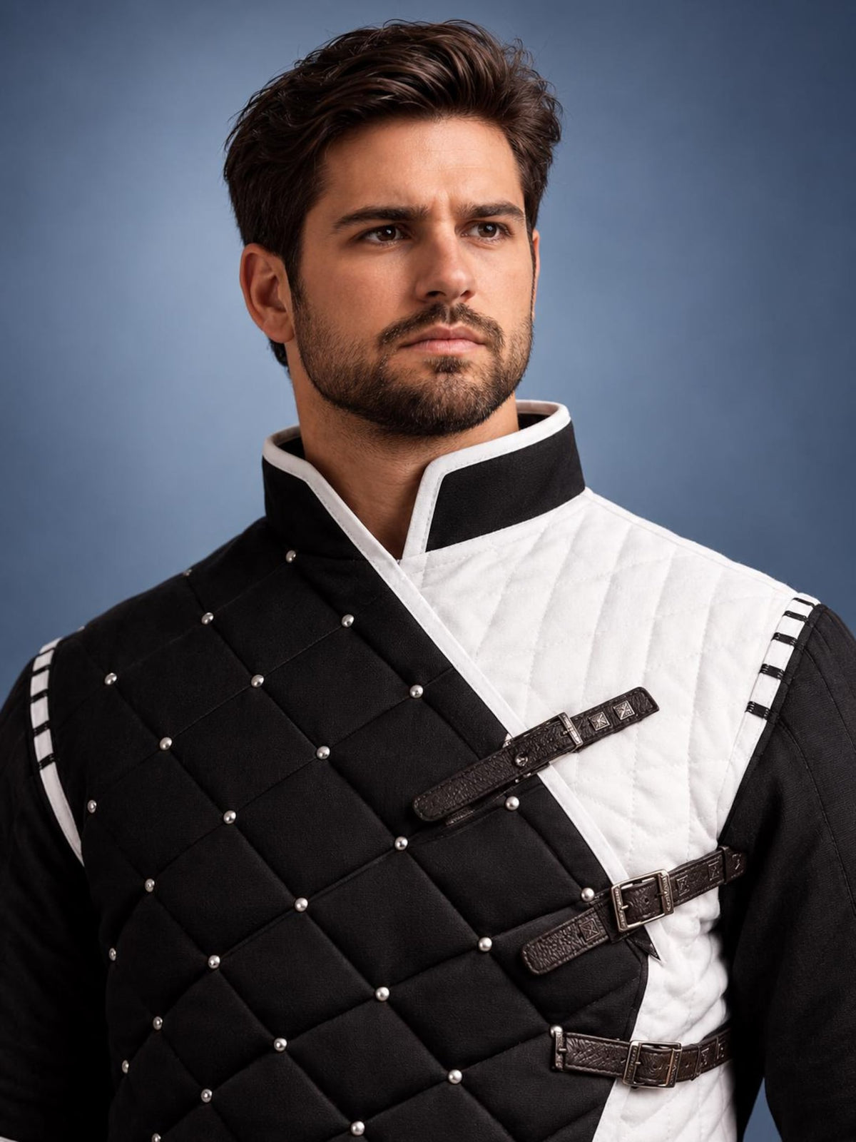 Men’s Medieval Gambeson Tunic, Quilted Padded Armor, LARP Knight Costume, Renaissance Reenactment Outfit