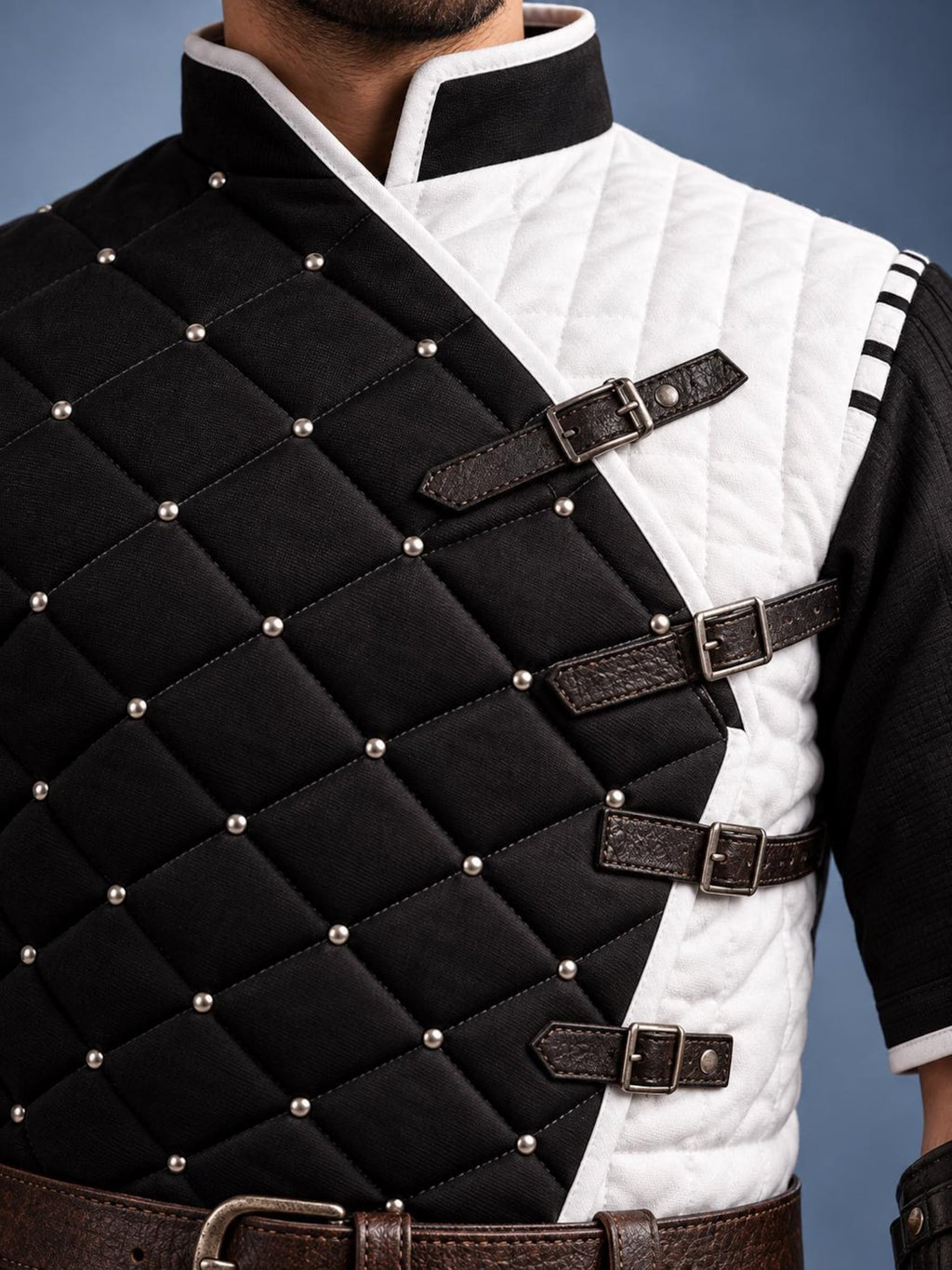 Men’s Medieval Gambeson Tunic, Quilted Padded Armor, LARP Knight Costume, Renaissance Reenactment Outfit