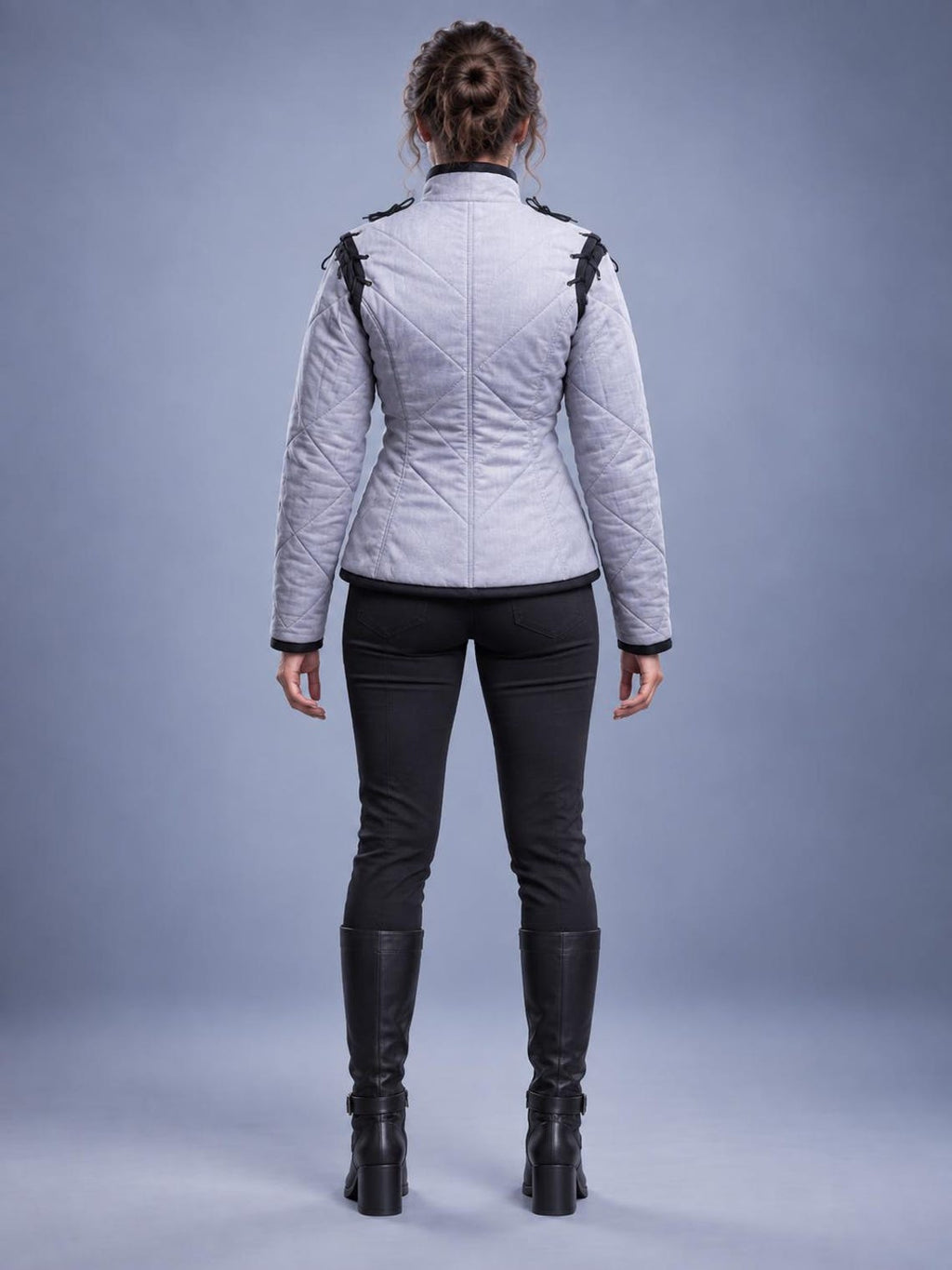 Women's Quilted Gambeson Jacket, Medieval Warrior Costume, LARP Reenactment Outfit