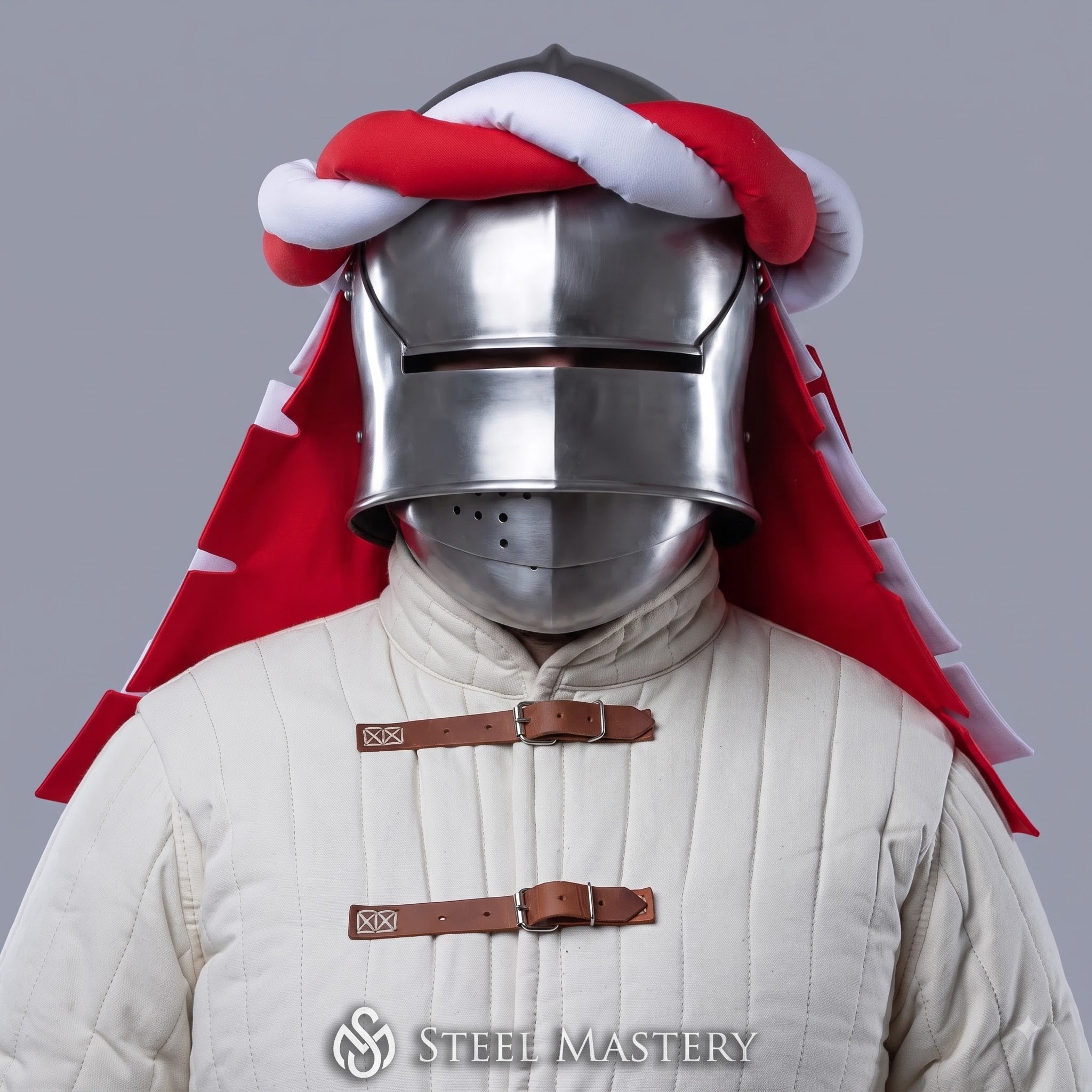 Blue & White Medieval Helmet Torse – Heraldic Wreath