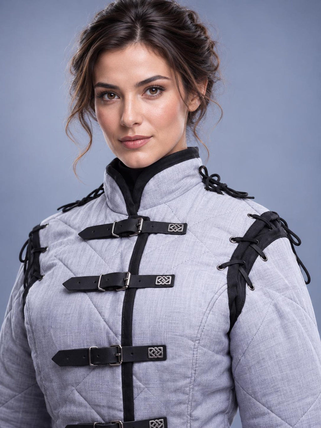 Women's Quilted Gambeson Jacket, Medieval Warrior Costume, LARP Reenactment Outfit